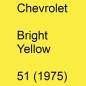 Preview: Chevrolet, Bright Yellow, 51 (1975).